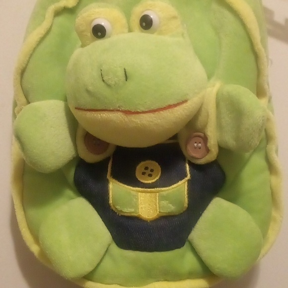 Mini Frog Backpack Plush Plushie For Kids (Green) #100 - Picture 10 of 11